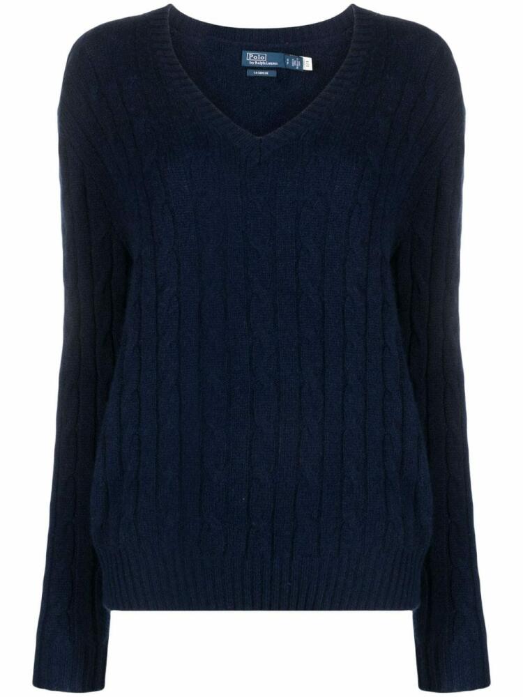 Polo Ralph Lauren cable-knit cashmere jumper - Blue Cover