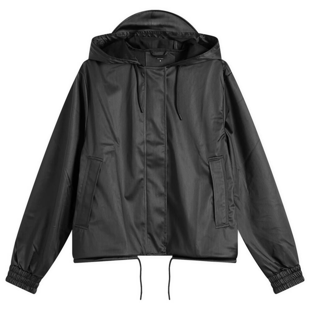 Rains Women's String Rain Jacket in Black Grain Cover