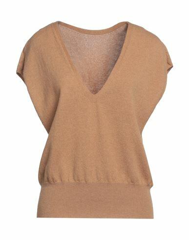 Malo Woman Sweater Camel Cashmere Cover