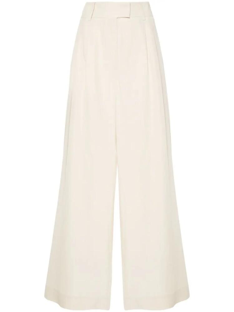 AllSaints Deri Lyn mid-rise palazzo trousers - Neutrals Cover