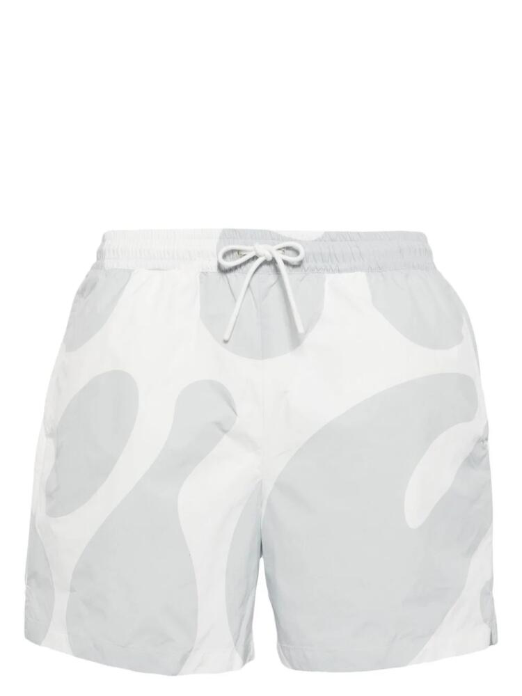 Alpha Tauri abstract-print deck shorts - White Cover