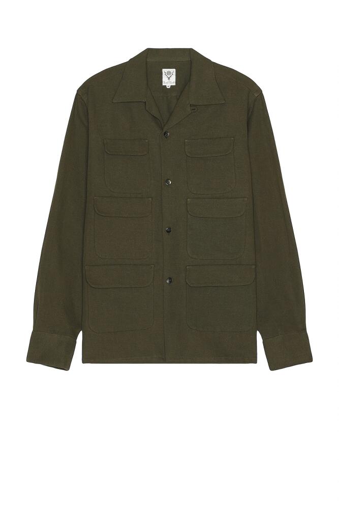 South2 West8 6 Pocket Classic Shirt in Green Cover