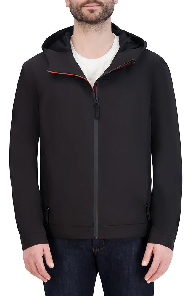 Cole Haan Water Resistant Hooded Running Jacket in Black Cover