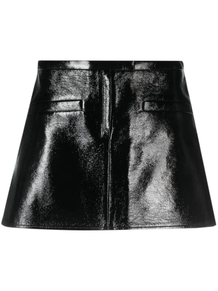 Courrèges trapeze-silhouette vinyl miniskirt - Black Cover