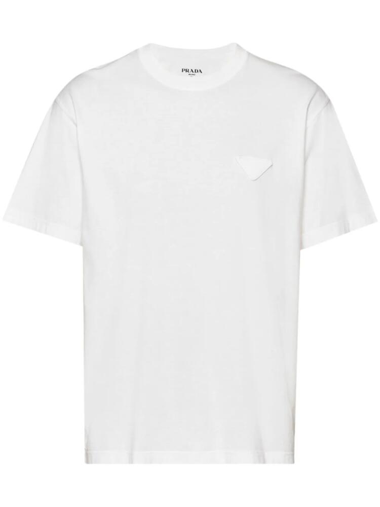 Prada triangle-logo cotton T-shirt - White Cover