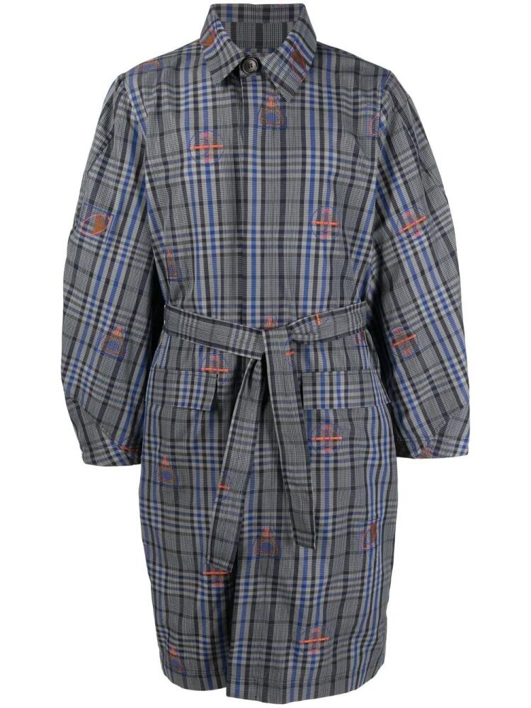 Henrik Vibskov check-pattern shirt-coat - Grey Cover