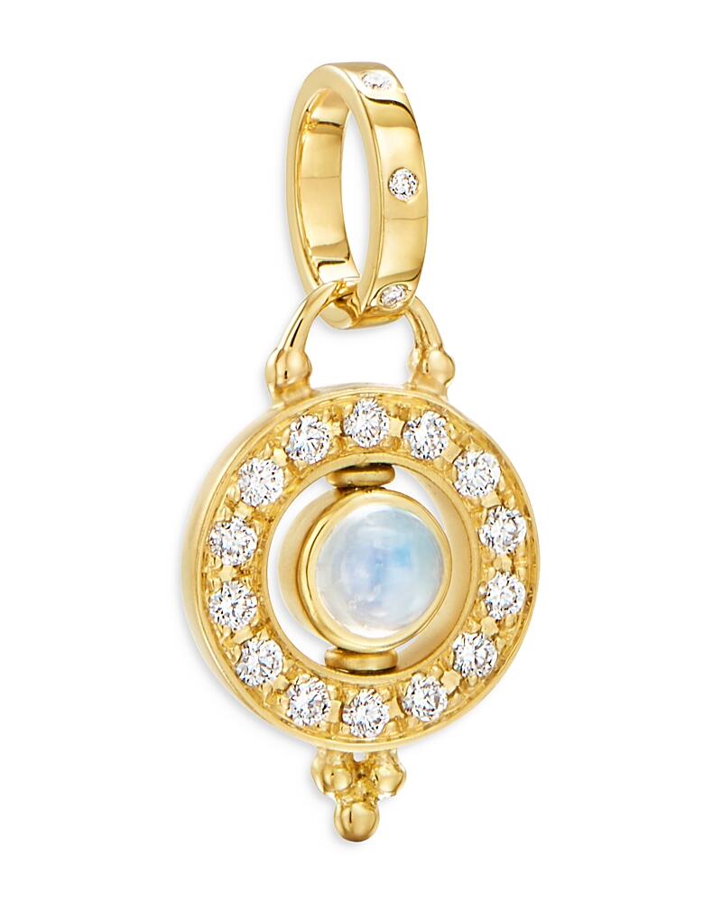 Temple St. Clair 18K Yellow Gold Celestial Blue Moonstone & Diamond Mini Orbit Pendant Cover