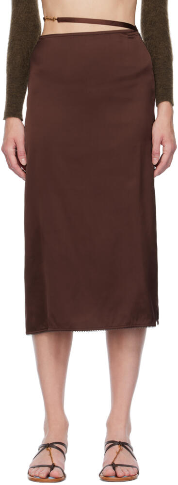 JACQUEMUS Brown Le Chouchou 'La Jupe Notte' Midi Skirt Cover