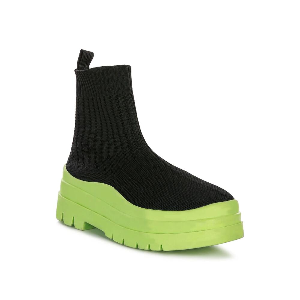 London Rag Quavo Platform Bootie | Women's | Black & Green Cover