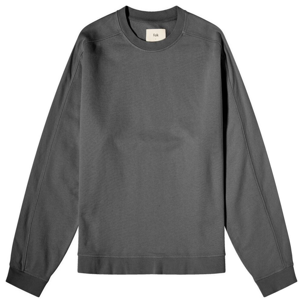 Folk Men's Prism Crew Sweat in Soft Black Cover