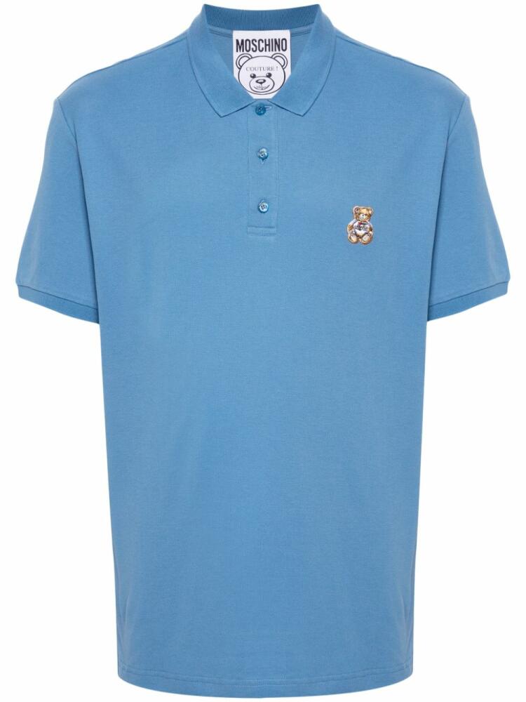 Moschino Teddy Bear-motif polo shirt - Blue Cover