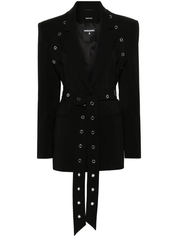 Patrizia Pepe eyelet-detailing blazer - Black Cover