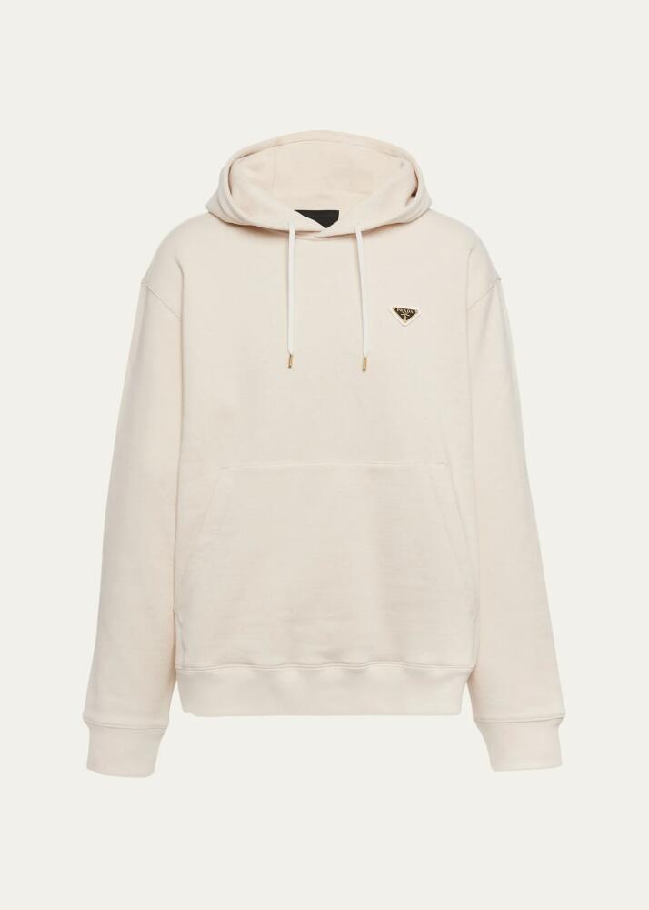 Prada Men's Triangle Logo Hoodie Cover