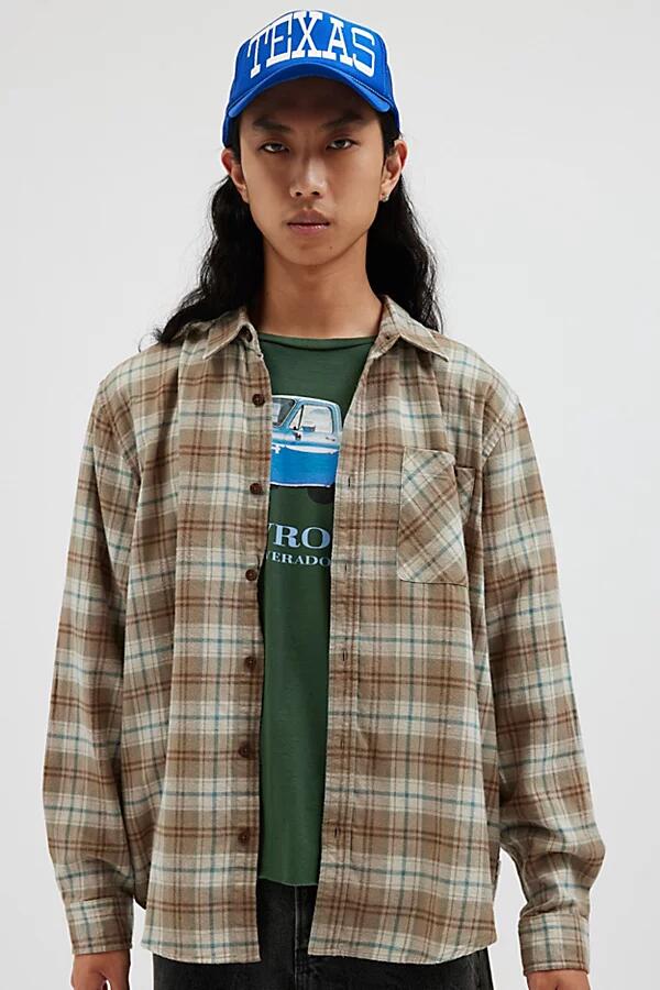 Katin Derek Plaid Flannel Shirt Top in Grey Cover