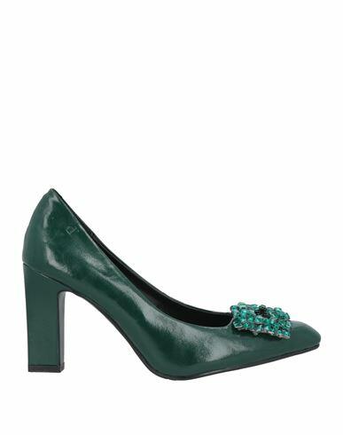 Manufacture D'essai Woman Pumps Dark green Textile fibers Cover