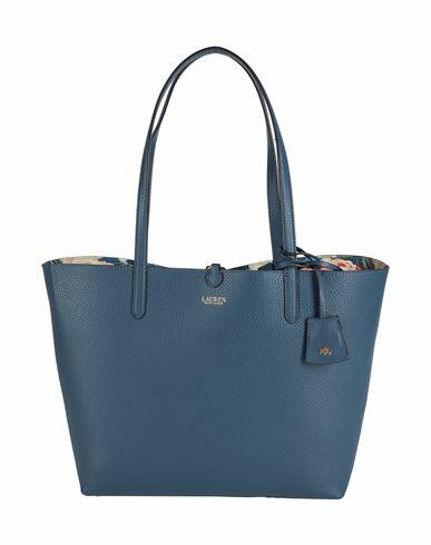 Lauren Ralph Lauren Faux-leather Reversible Tote Woman Shoulder bag Slate blue Polyurethane Cover