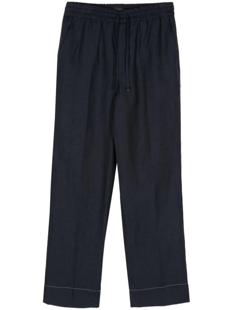 Brioni linen straight trousers - Blue Cover