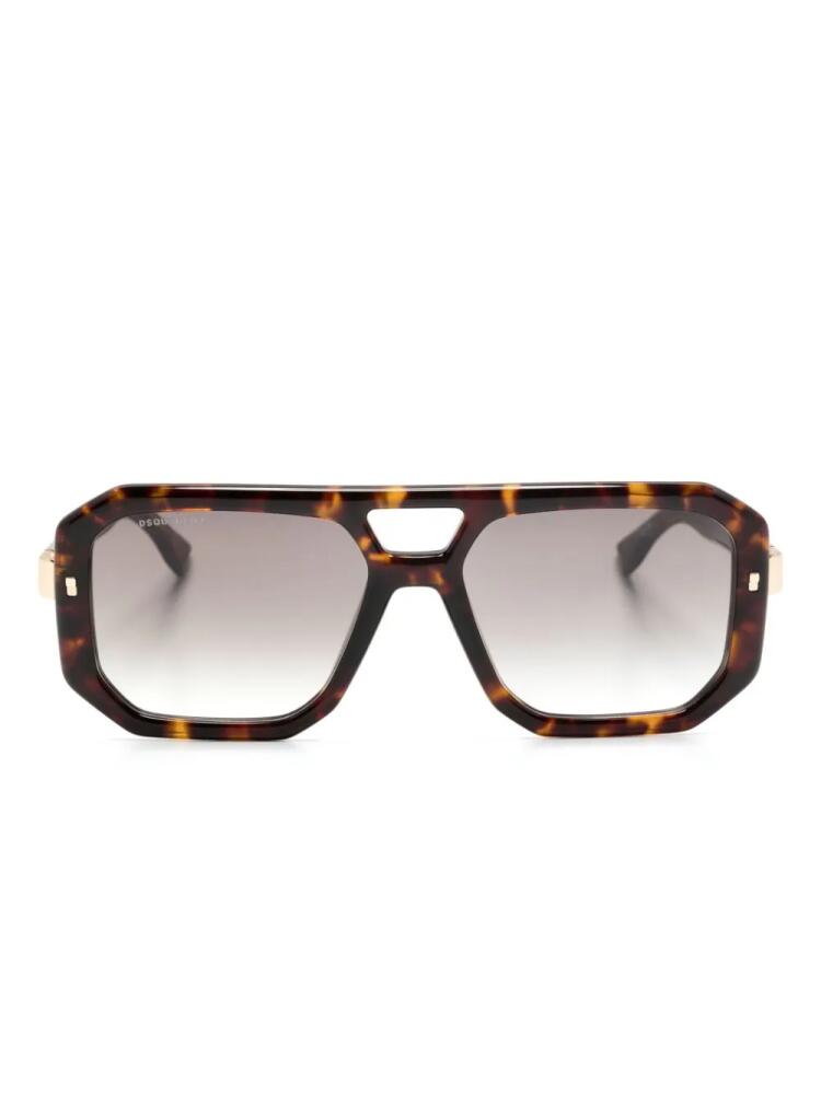 DSQUARED2 EYEWEAR tortoiseshell square-frame sunglasses - Brown Cover