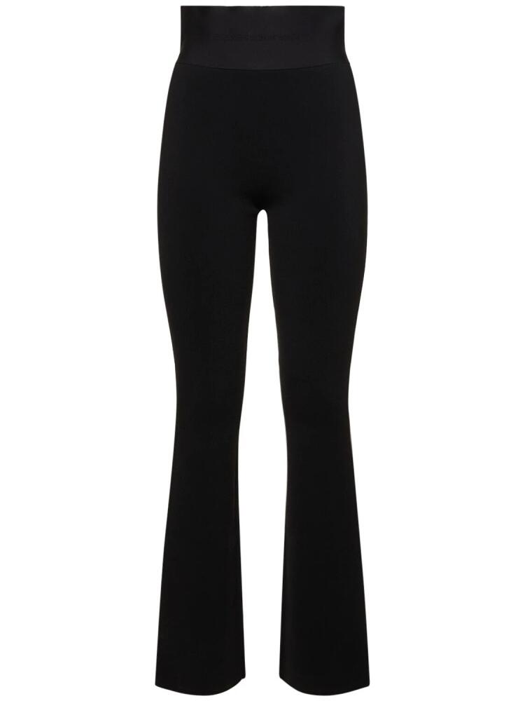 ALEXANDER WANG Bootcut Viscose Pants W/logo Waistband Cover