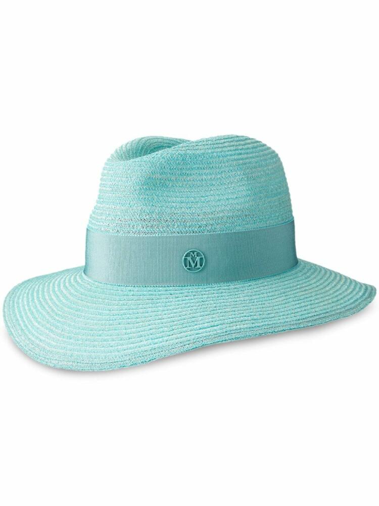 Maison Michel Henrietta straw fedora hat - Blue Cover