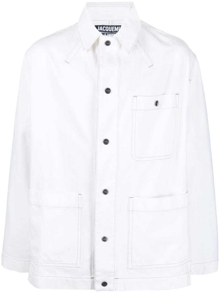 Jacquemus organic cotton denim jacket - White Cover