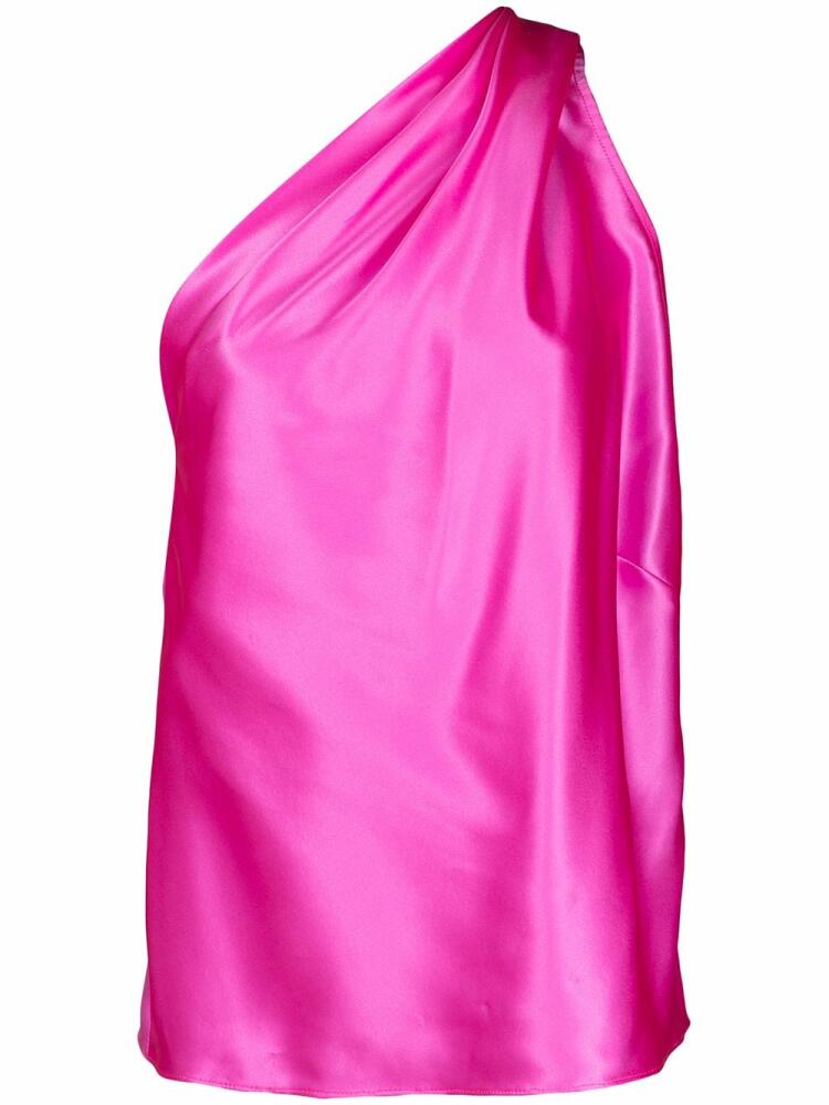 Michelle Mason draped one-shoulder blouse - Pink Cover