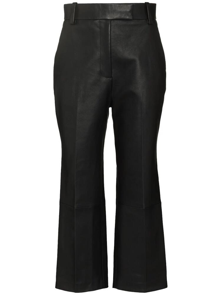 KHAITE Melie cropped leather trousers - Black Cover