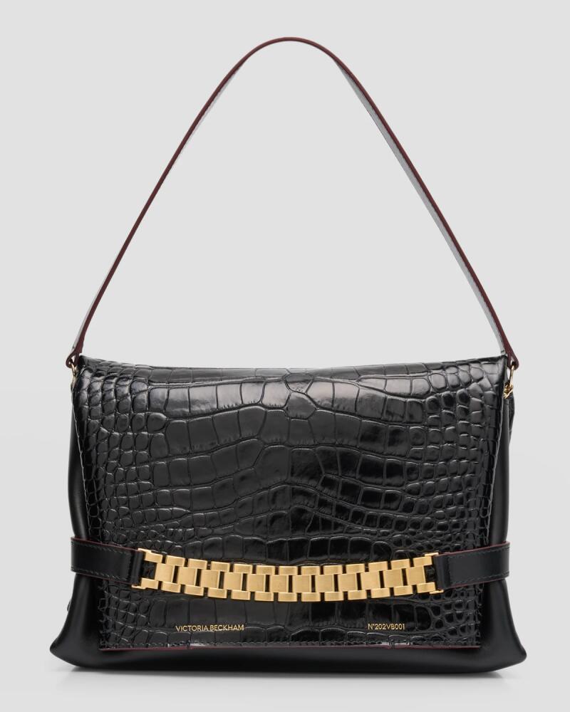 Victoria Beckham Chain Croc-Embossed Pouch Shoulder Bag Cover