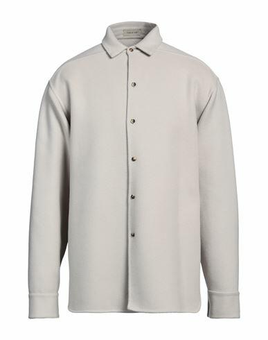 Fear Of God Man Shirt Light grey Virgin Wool, Cashmere Cover