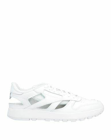 Maison Margiela X Reebok Man Sneakers White Soft Leather, Textile fibers Cover