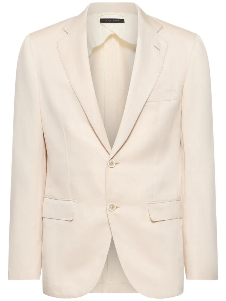 BRIONI New Plume Washed Silk Twill Blazer Cover