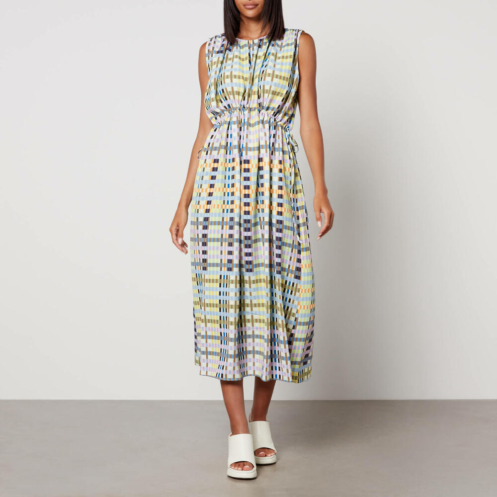 Stine Goya Rowena Checked Stretch-Jersey Midi Dress Cover