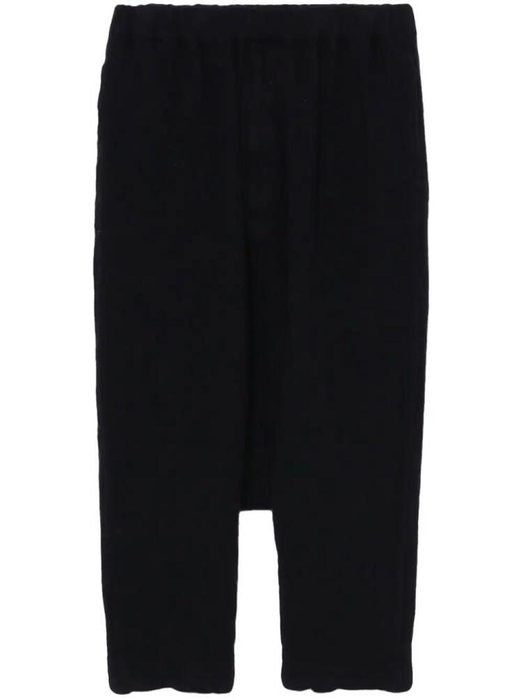 Black Comme Des Garçons drop-crotch cropped trousers Cover