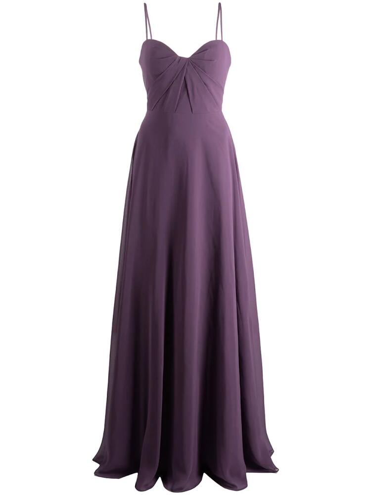 Marchesa Notte Bridesmaids twist-detail floor-length dress - Purple Cover