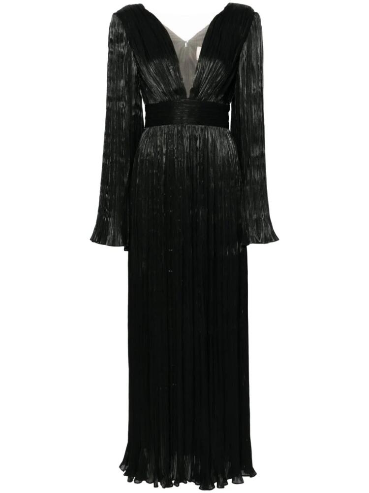 V:PM ATELIER Eva plissé maxi dress - Black Cover