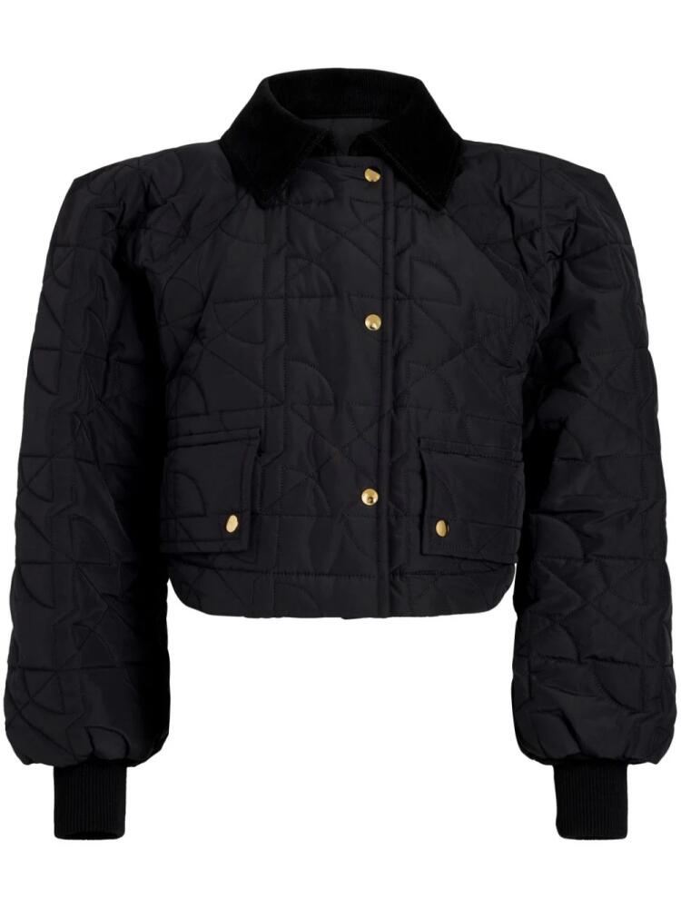 Patou cropped quilted bomber jacket - Black Cover