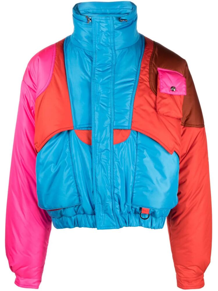 MEMBERS OF THE RAGE colour-block puffer jacket - Blue Cover