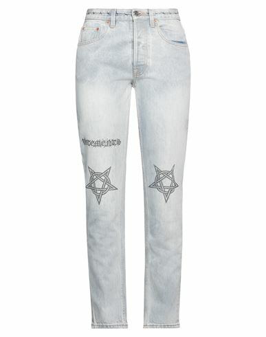 Vetements Woman Jeans Blue Cotton Cover