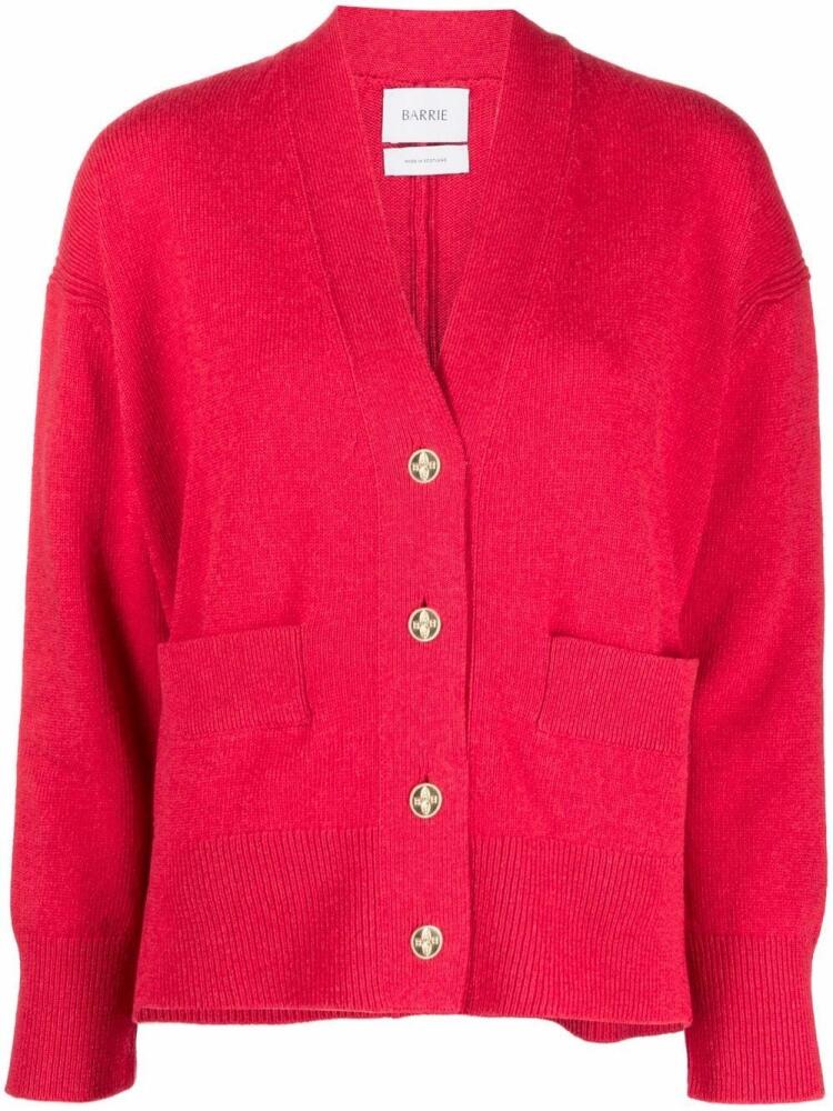 Barrie v-neck cashmere cardigan - Red Cover