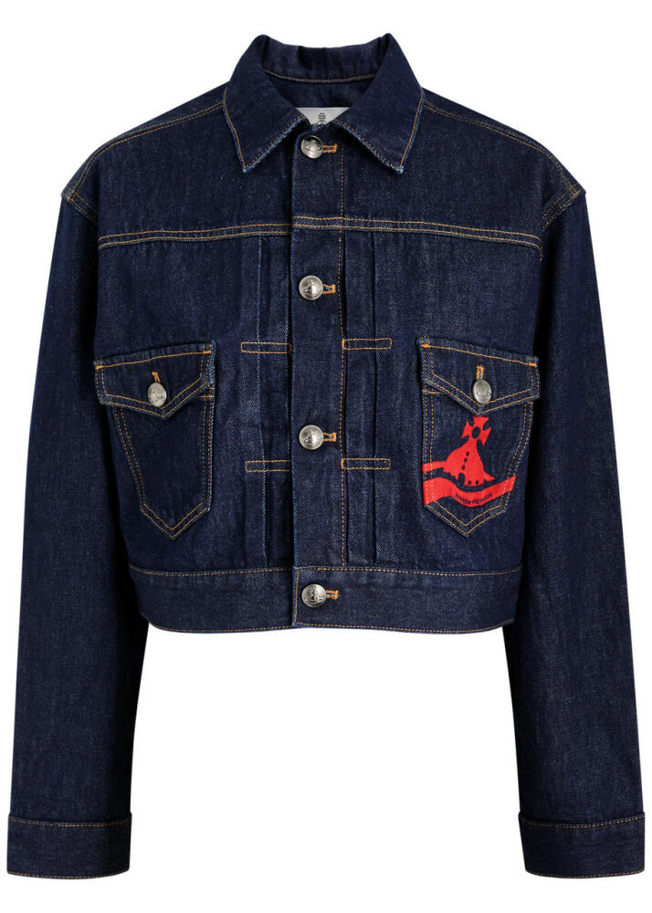 Vivienne Westwood Marlene Cropped Denim Jacket - Indigo Cover