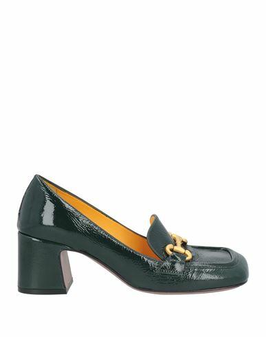 Mara Bini Woman Loafers Dark green Soft Leather Cover