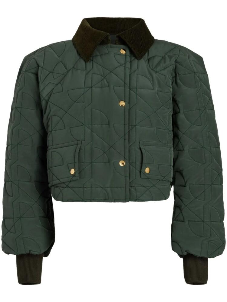 Patou cropped quilted bomber jacket - Green Cover