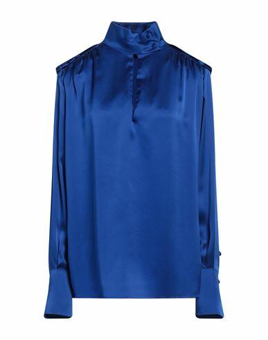 Bcbgmaxazria Woman Top Blue Silk Cover