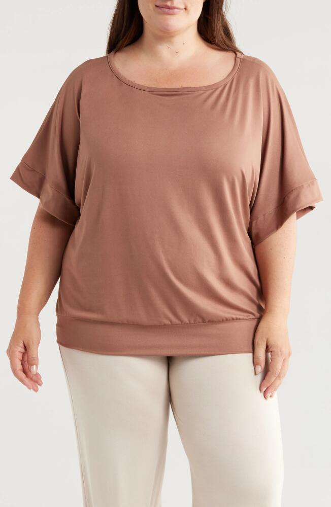 24seven Comfort Apparel Loose Fit T-Shirt in Mocha Cover