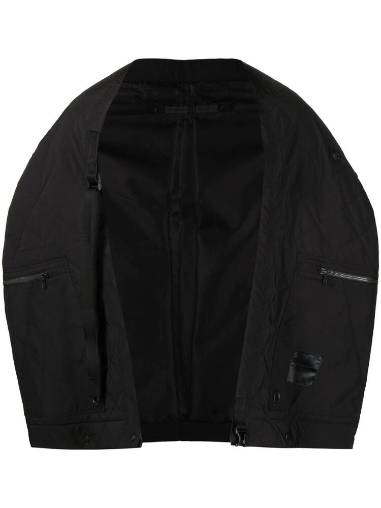 Julius logo patch quilted cape - Black Cover