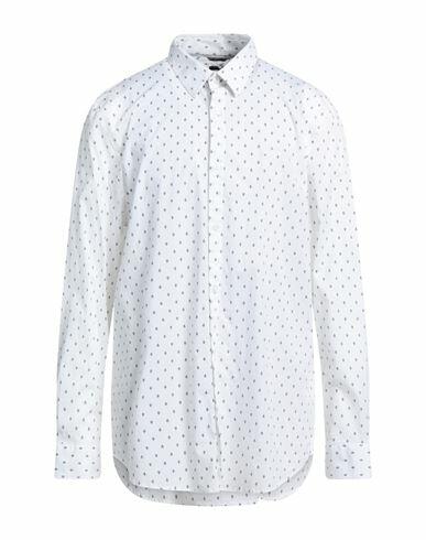 Guess Man Shirt White Cotton, Elastane Cover