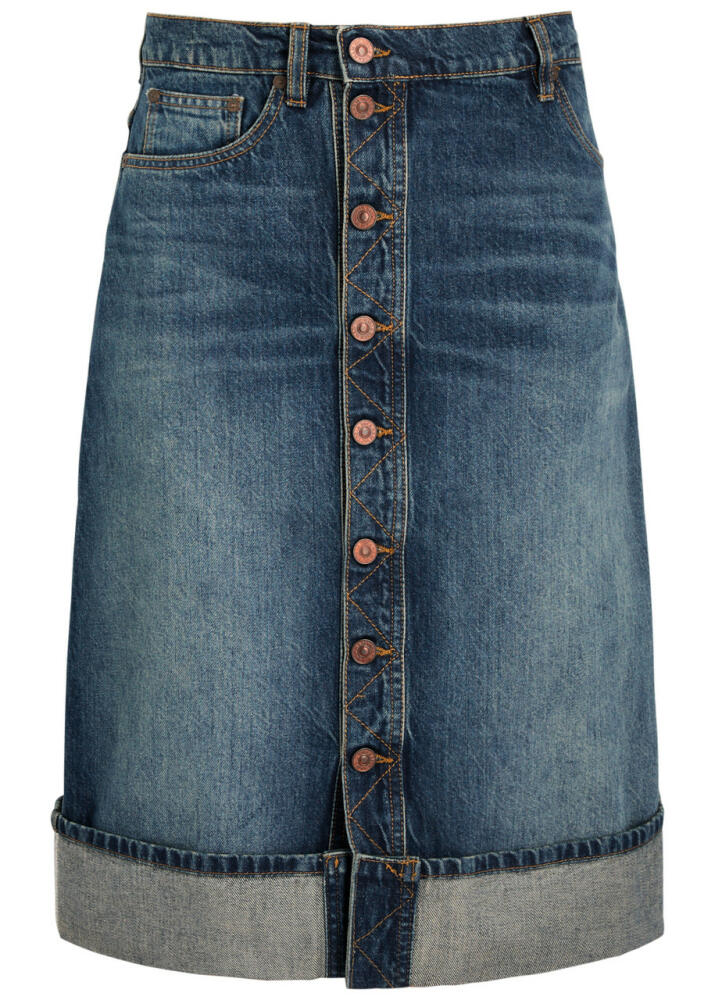 Victoria Beckham Denim Midi Skirt Cover