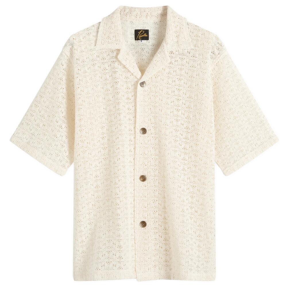 END. x Needles Men's 'Rattan' Cabana Shirt in Brown/Natural Cover