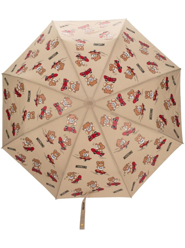 Moschino Teddy Bear compact umbrella - Neutrals Cover