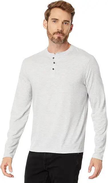 Lucky Brand Tencel Long Sleeve Henley (Heather Grey) Men's T Shirt Cover